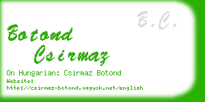 botond csirmaz business card